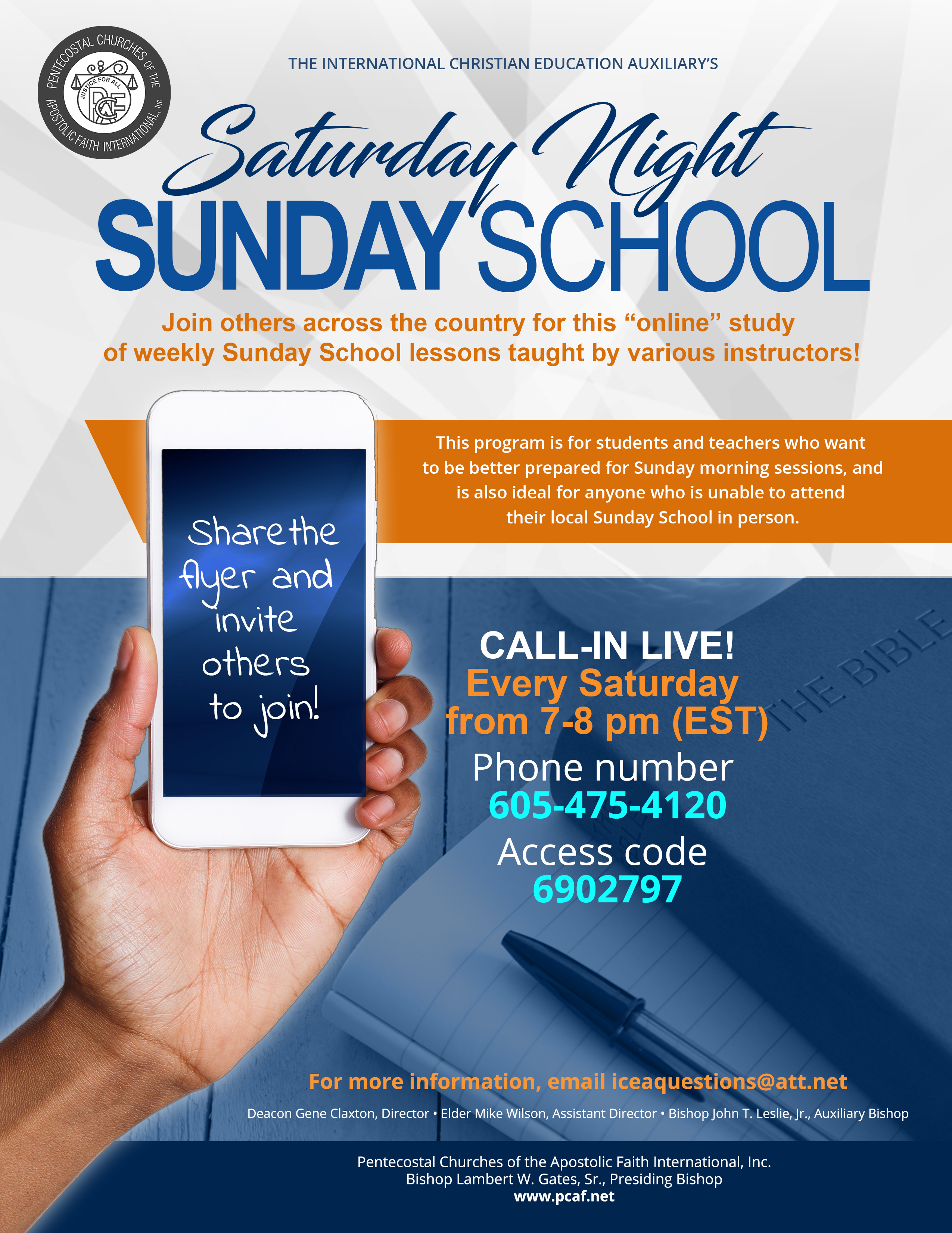 ICEA sat sunday school flyer rv