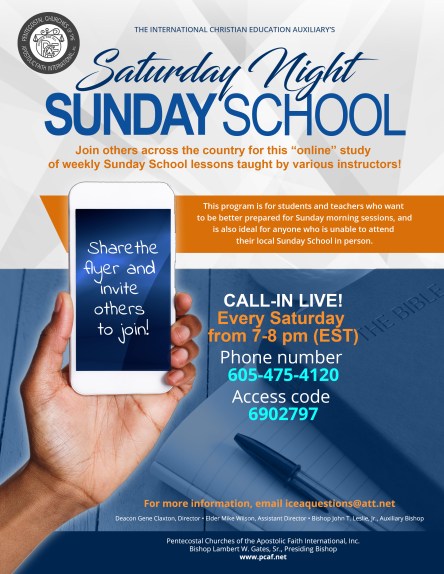 ICEA sat sunday school flyer rv