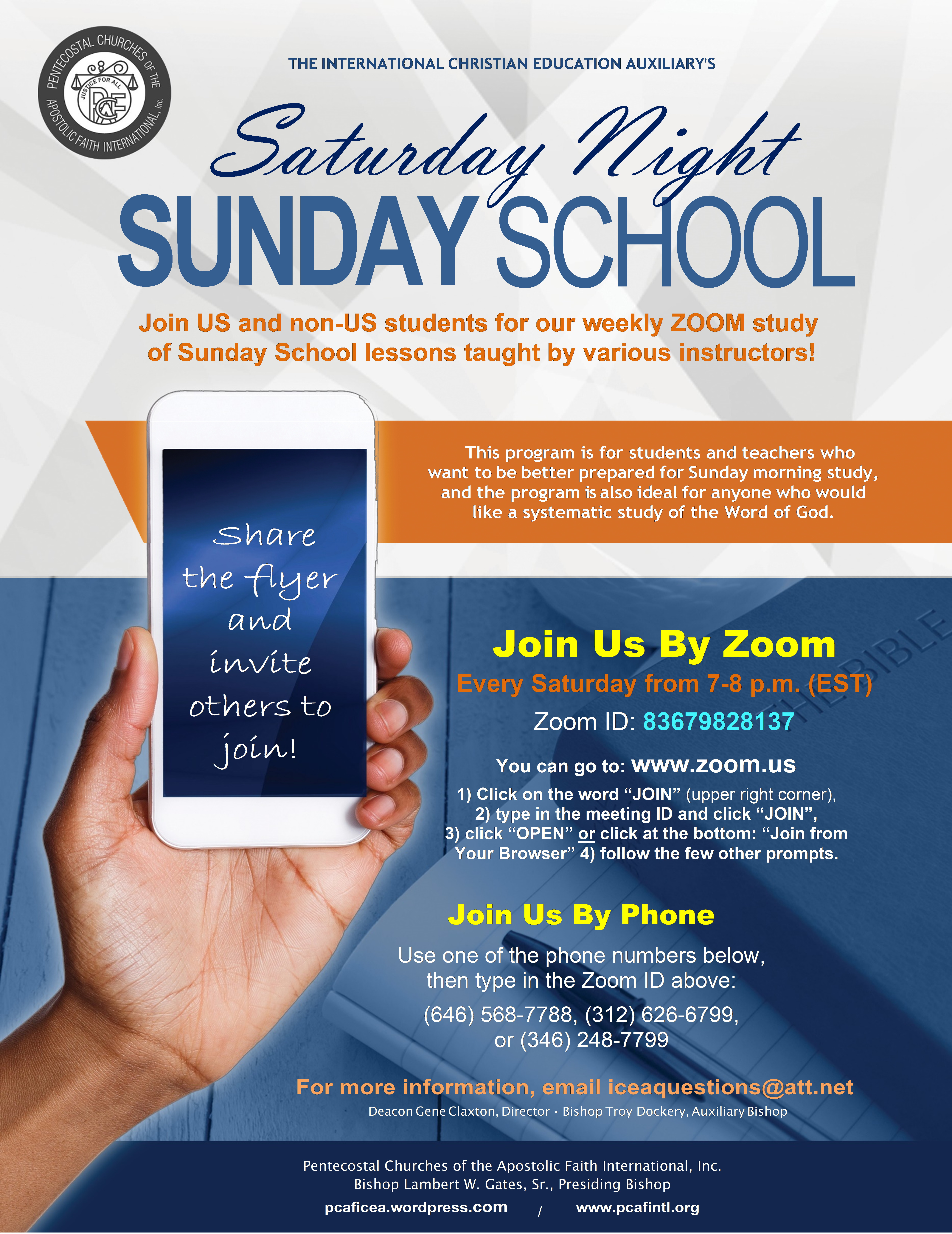 ICEA NEW - Sat Sunday School Flyer ZOOM
